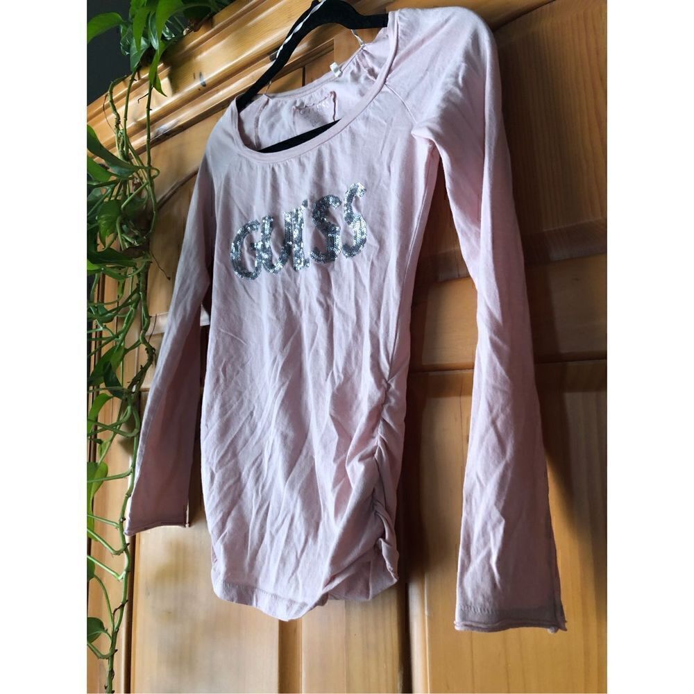 Guess Women’s Pink Long Sleeve Shirt Size S - Picture 2 of 11